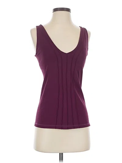 Pre-owned Nike Tank Top Burgundy Plunge Neckline Tops