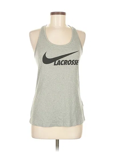 Pre-owned Nike Tank Top Gray Halter Neckline Tops