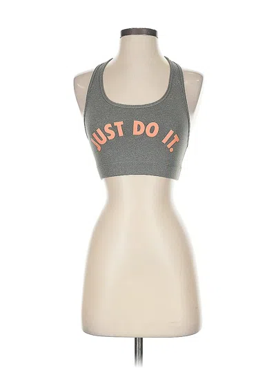 Pre-owned Nike Tank Top Gray Halter Neckline Tops
