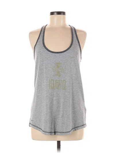 Pre-owned Nike Tank Top Gray Halter Neckline Tops