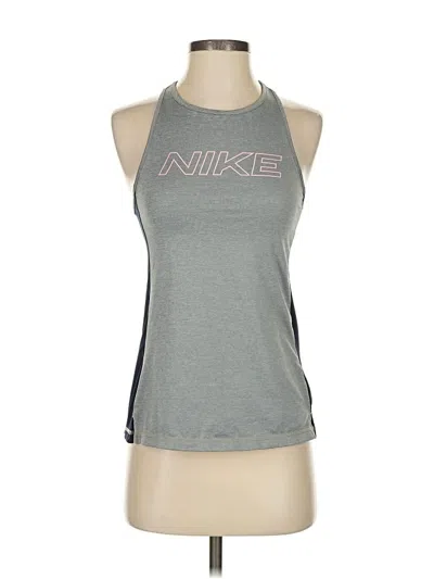 Pre-owned Nike Tank Top Gray Halter Neckline Tops