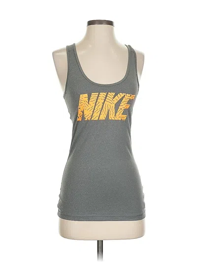 Pre-owned Nike Tank Top Gray Halter Neckline Tops