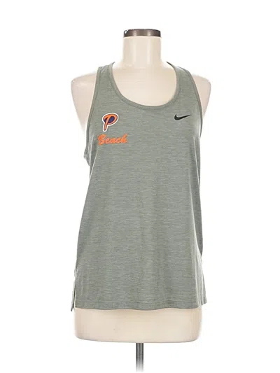 Pre-owned Nike Tank Top Gray Halter Neckline Tops