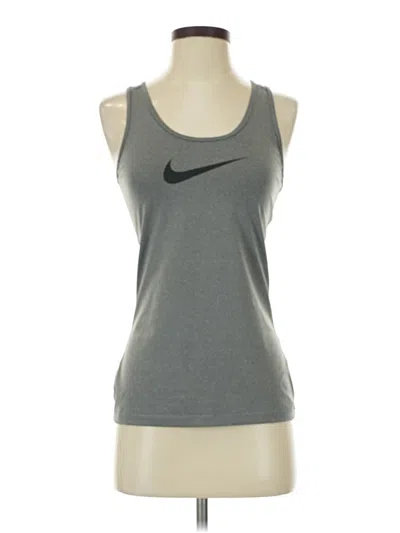 Pre-owned Nike Tank Top Gray Halter Neckline Tops
