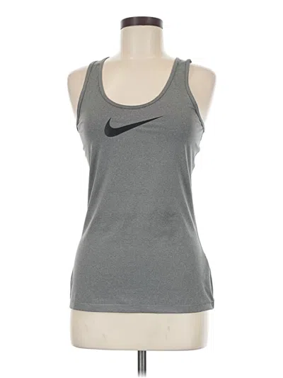 Pre-owned Nike Tank Top Gray Halter Neckline Tops