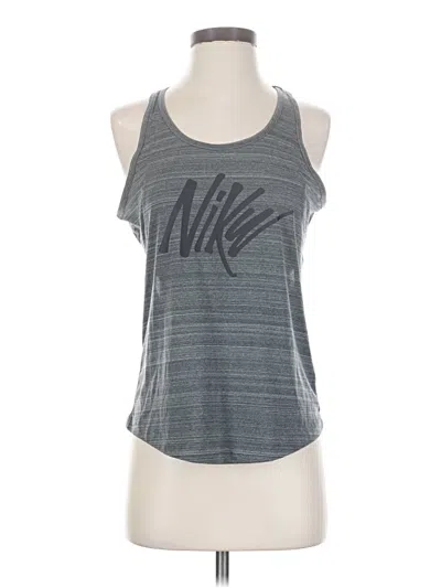 Pre-owned Nike Tank Top Gray Halter Neckline Tops