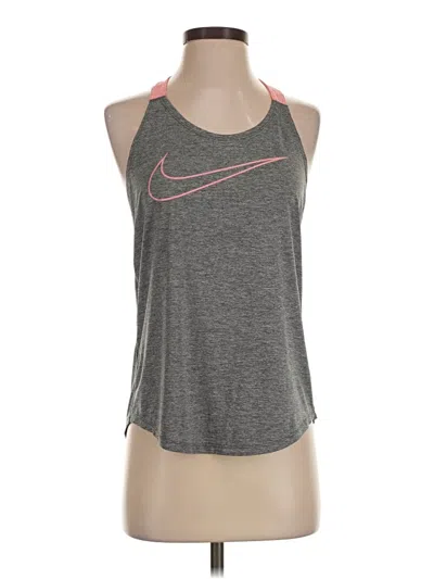 Pre-owned Nike Tank Top Gray Halter Neckline Tops