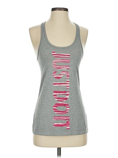 Pre-owned Nike Tank Top Gray Halter Neckline Tops