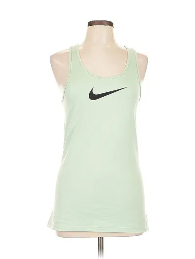 Pre-owned Nike Tank Top Green Halter Neckline Tops