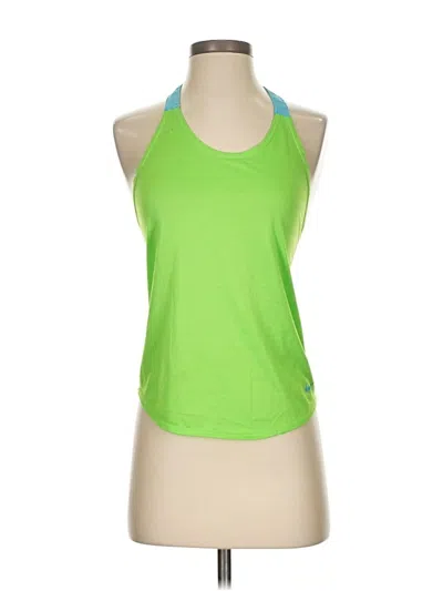 Pre-owned Nike Tank Top Green Halter Neckline Tops
