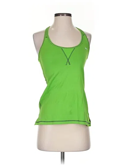 Pre-owned Nike Tank Top Green Halter Neckline Tops