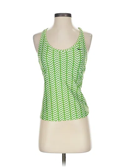 Pre-owned Nike Tank Top Green Strapless Neckline Tops