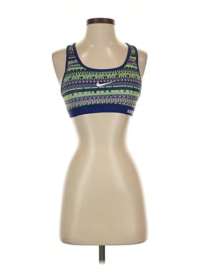 Pre-owned Nike Tank Top Green Strapless Neckline Tops