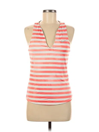 Pre-owned Nike Tank Top Orange Halter Neckline Tops