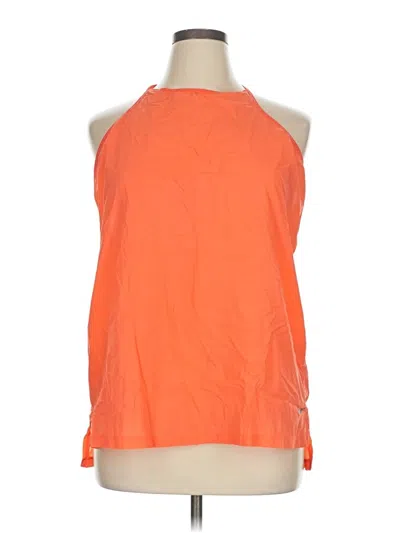 Pre-owned Nike Tank Top Orange Halter Neckline Tops