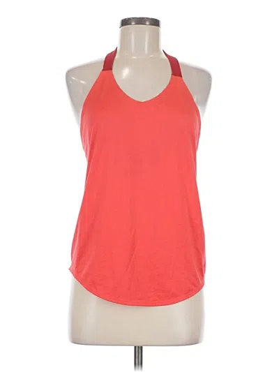 Pre-owned Nike Tank Top Orange Halter Neckline Tops