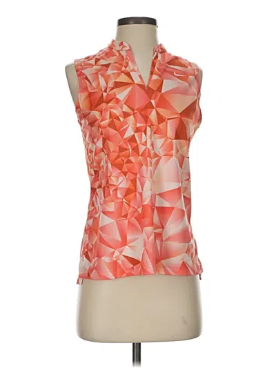 Pre-owned Nike Tank Top Orange Halter Neckline Tops