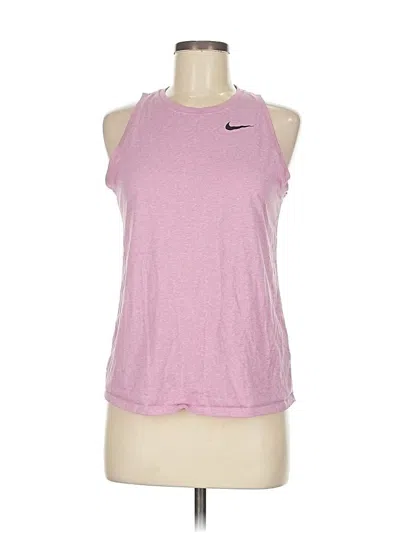 Pre-owned Nike Tank Top Pink Halter Neckline Tops