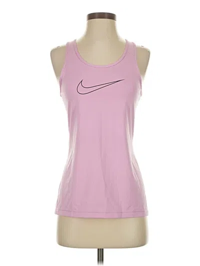 Pre-owned Nike Tank Top Pink Halter Neckline Tops
