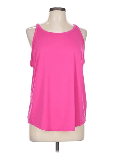 Pre-owned Nike Tank Top Pink Halter Neckline Tops