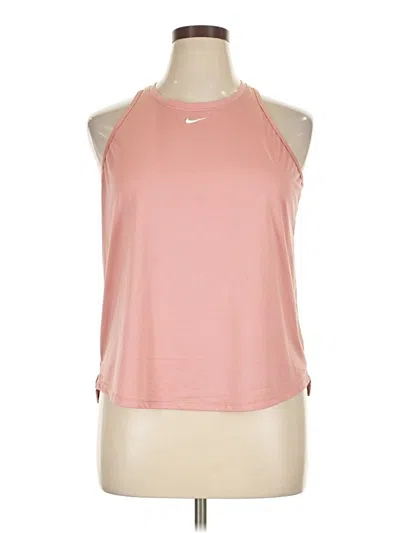 Pre-owned Nike Tank Top Pink Halter Neckline Tops