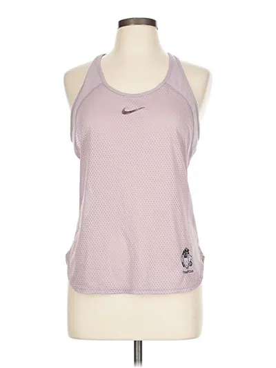 Pre-owned Nike Tank Top Pink Halter Neckline Tops