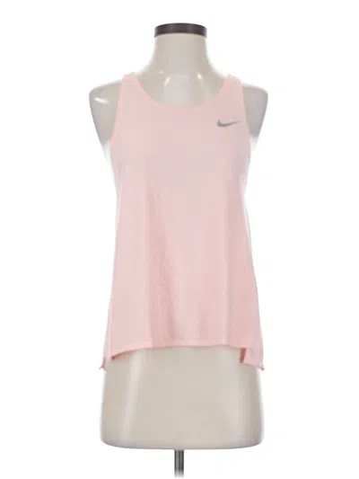 Pre-owned Nike Tank Top Pink Halter Neckline Tops