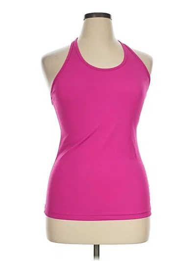 Pre-owned Nike Tank Top Pink Halter Neckline Tops