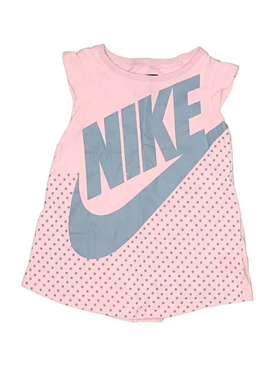 Pre-owned Nike Kids' Tank Top Pink Keyhole Neckline Tops