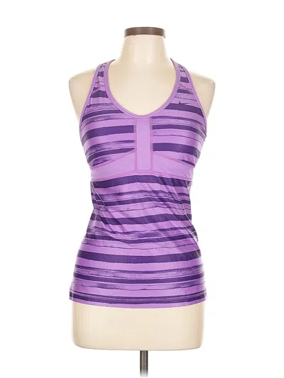 Pre-owned Nike Tank Top Purple Halter Neckline Tops