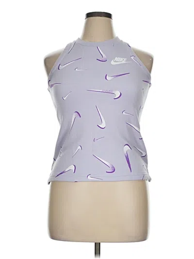 Pre-owned Nike Tank Top Purple Halter Neckline Tops