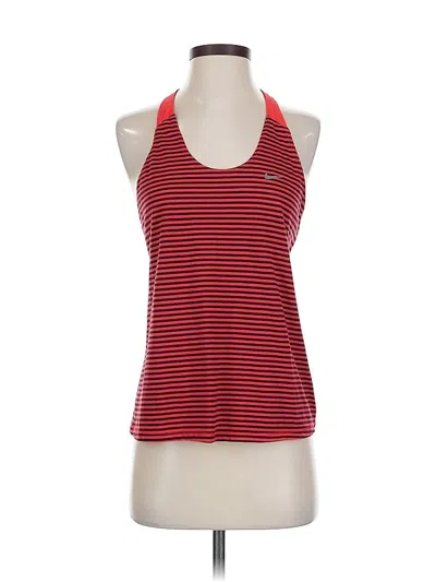 Pre-owned Nike Tank Top Red Halter Neckline Tops