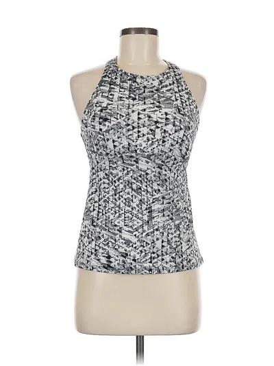 Pre-owned Nike Tank Top Silver Halter Neckline Tops