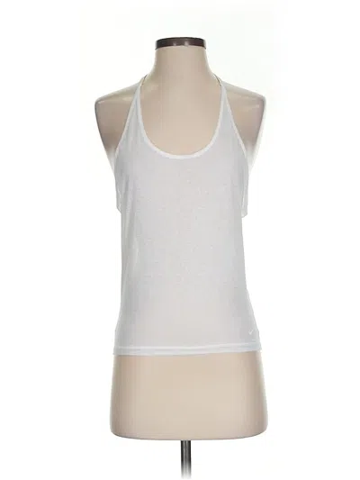 Pre-owned Nike Tank Top Silver Halter Neckline Tops