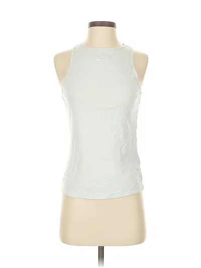 Pre-owned Nike Tank Top Silver Halter Neckline Tops