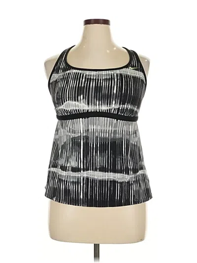 Pre-owned Nike Tank Top Silver Halter Neckline Tops