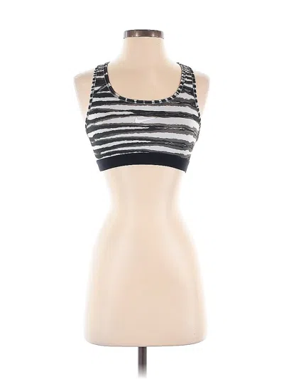 Pre-owned Nike Tank Top Silver Strapless Neckline Tops
