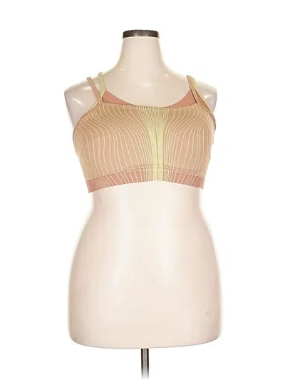 Pre-owned Nike Tank Top Tan Halter Neckline Tops In Brown