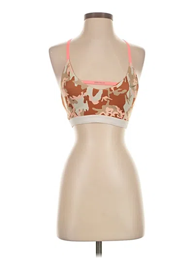 Pre-owned Nike Tank Top Tan Halter Neckline Tops In Brown