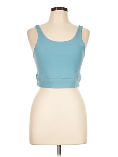Pre-owned Nike Tank Top Teal Strapless Neckline Tops