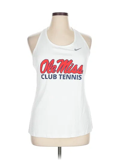 Pre-owned Nike Tank Top White Halter Neckline Tops