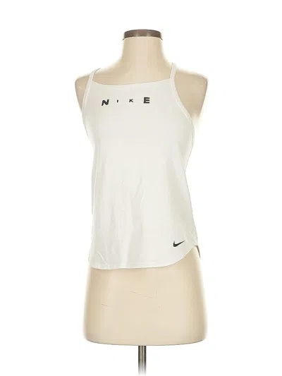 Pre-owned Nike Tank Top White Halter Neckline Tops