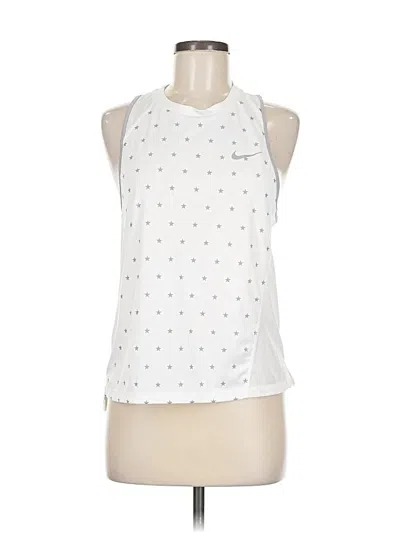 Pre-owned Nike Tank Top White Halter Neckline Tops
