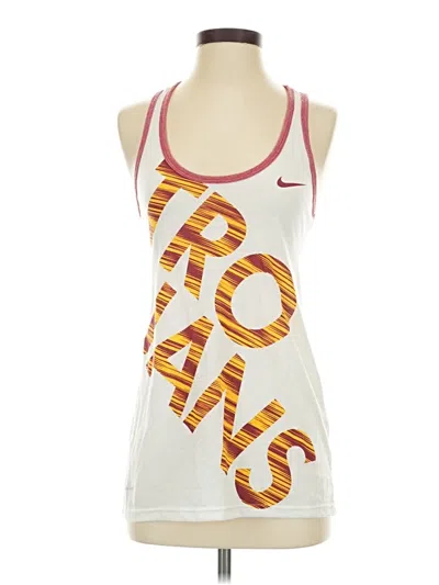Pre-owned Nike Tank Top White Halter Neckline Tops