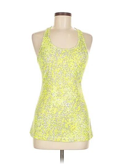 Pre-owned Nike Tank Top Yellow Halter Neckline Tops