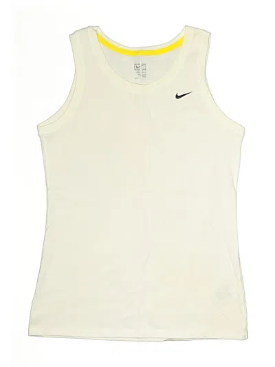 Pre-owned Nike Kids' Tank Top Yellow Halter Neckline Tops