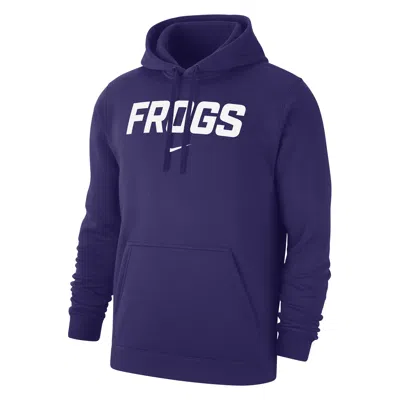 Nike Tcu Club Fleece  Men's College Pullover Hoodie In Blue