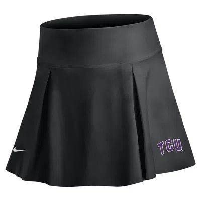 Nike Tcu Horned Frogs Club  Women's Fleece Skirt In Black