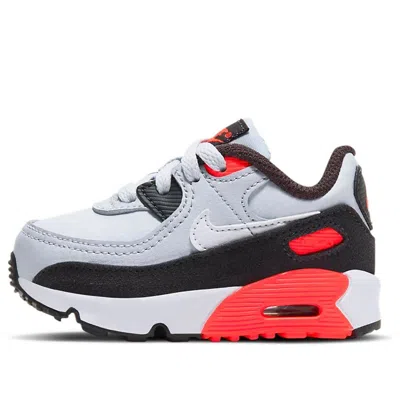 Nike (td)  Air Max 90 Running Shoes Grey/red/black In Multi