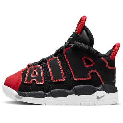 Nike (td)  Air More Uptempo 'red Toe' In Black